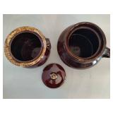 Hull Pottery Bean Pot & Unmarked Pot