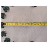 Etched Glass Christmas Tree Round Platter & Twelve Christmas Tree Napkin Rings