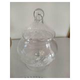 Lot of Assorted Glass Serving & Decor Pieces - Some with Gold Rim