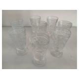 Eight Hazel Atlas Peanut Butter Glasses