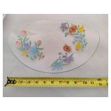 MCM Glass Floral Plate & Resin Bowl