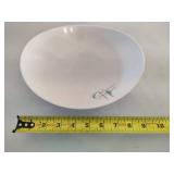 MCM Glass Floral Plate & Resin Bowl