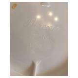 MCM Glass Floral Plate & Resin Bowl