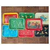 Assortment of Metal Decorative Trays