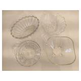 Medium Sized Clear Glass/Crystal Serving Pieces