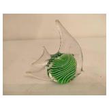 Glass Fish Paperweight and Angel Cup