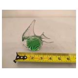 Glass Fish Paperweight and Angel Cup