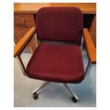 Two Piece Desk/Credenza & Chair on Wheels