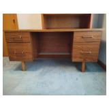 Two Piece Desk/Credenza & Chair on Wheels