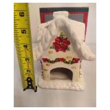 Holiday Revolving Lighthouse, Tealight Holder & Skating Children Waterglobe