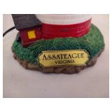 Holiday Revolving Lighthouse, Tealight Holder & Skating Children Waterglobe