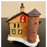 Authentic Christmas Valle " The Yellow Barn" and "The Stucco Lighthouse" *w/Original Boxes*