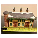 Authentic Christmas Valle " The Yellow Barn" and "The Stucco Lighthouse" *w/Original Boxes*
