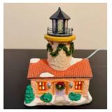 Authentic Christmas Valle " The Yellow Barn" and "The Stucco Lighthouse" *w/Original Boxes*