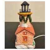 Authentic Christmas Valle " The Yellow Barn" and "The Stucco Lighthouse" *w/Original Boxes*
