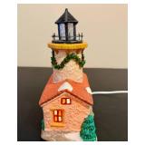 Authentic Christmas Valle " The Yellow Barn" and "The Stucco Lighthouse" *w/Original Boxes*