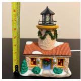 Authentic Christmas Valle " The Yellow Barn" and "The Stucco Lighthouse" *w/Original Boxes*