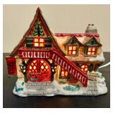 Authentic Christmas Valley Set of Three Lighted Houses