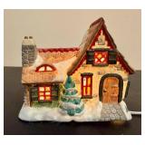 Authentic Christmas Valley Set of Three Lighted Houses