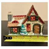 Authentic Christmas Valley Set of Three Lighted Houses