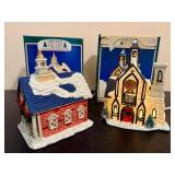 Christmas Valley Hollyshire Place and Heartland Collection Lighted Houses
