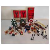 Assorted Holiday Village Figurines