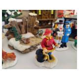 Assorted Holiday Village Figurines