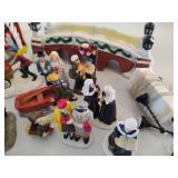 Assorted Holiday Village Figurines