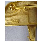 Lot of Costume Brooches - Many Stamped!