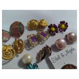 Large Lot of Vintage Earrings - All Clip