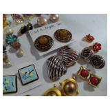 Large Lot of Vintage Earrings - All Clip