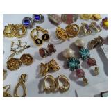 Large Lot of Vintage Earrings - All Clip