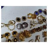 Large Lot of Vintage Earrings - All Clip