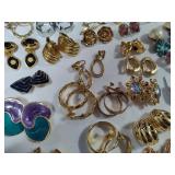 Large Lot of Vintage Earrings - All Clip
