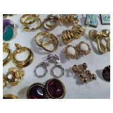 Large Lot of Vintage Earrings - All Clip
