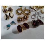 Large Lot of Vintage Earrings - All Clip