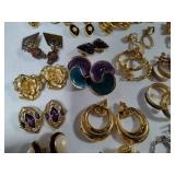 Large Lot of Vintage Earrings - All Clip