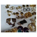 Large Lot of Vintage Earrings - All Clip