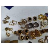 Large Lot of Vintage Earrings - All Clip