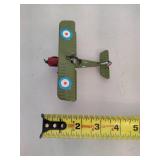 Small Diecast WW1 Metal Propeller Plane