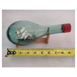 Print of The SS Mauretania, Ship in a Bottle & Bobble Pirate Ship