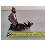 Print of The SS Mauretania, Ship in a Bottle & Bobble Pirate Ship