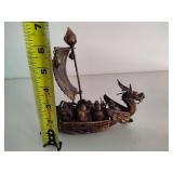 Print of The SS Mauretania, Ship in a Bottle & Bobble Pirate Ship