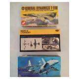 Three Small Model Airplane Kits