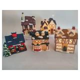 Five Assorted Lighted Houses/Nightlights