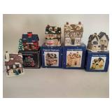 Five Assorted Lighted Houses/Nightlights