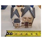Five Assorted Lighted Houses/Nightlights