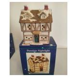 Five Assorted Lighted Houses/Nightlights