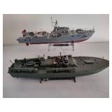 Two Military Model Boats