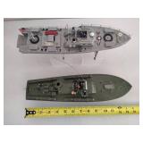 Two Military Model Boats